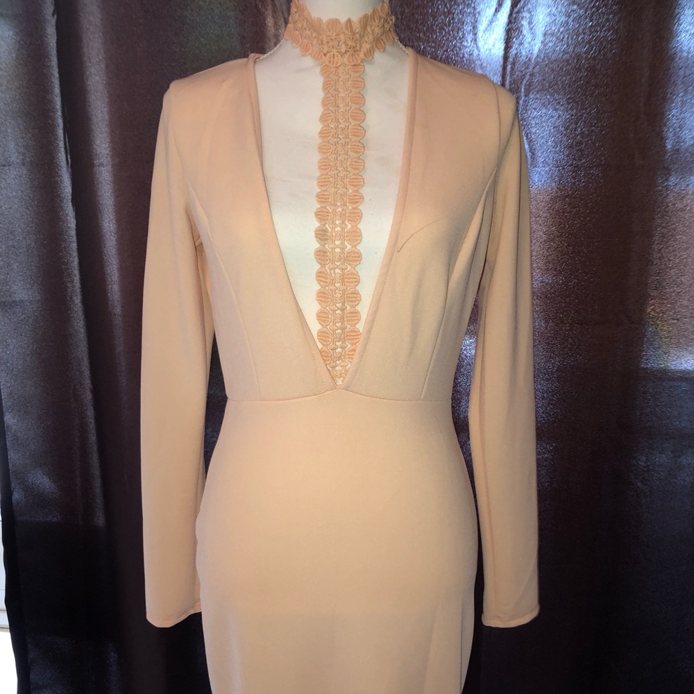Fashion nova curvy fit pink dress